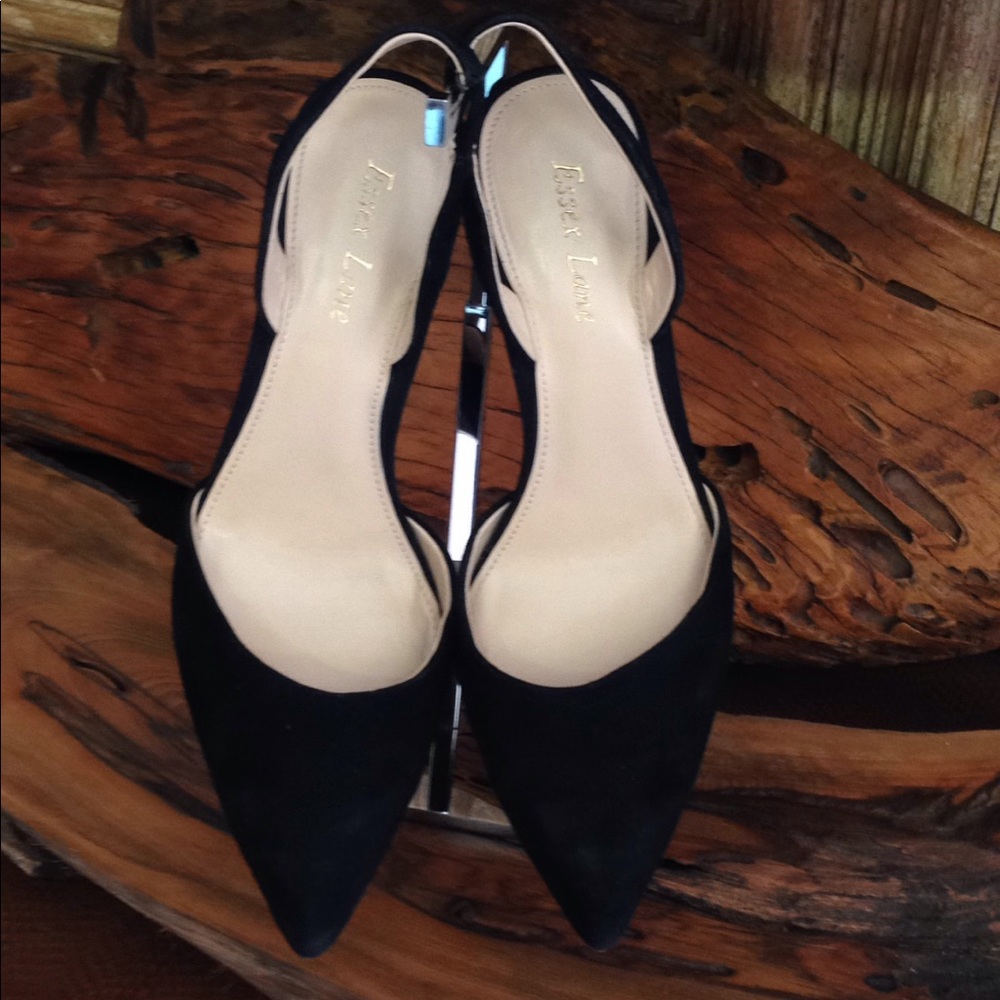 Essex Lane size 8.5 Black Slingbacks